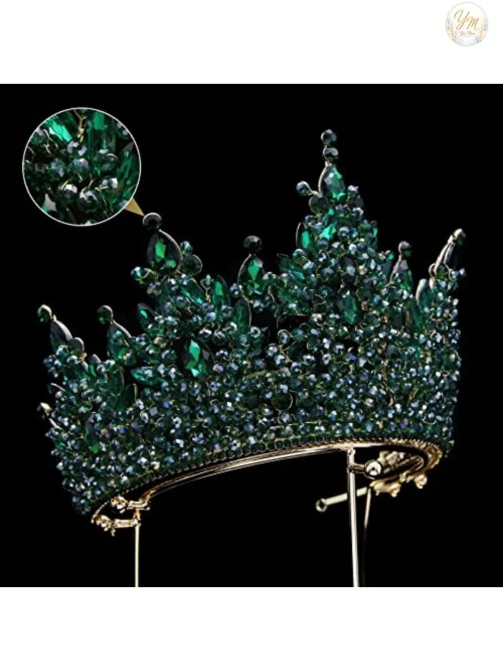 Crystal Pageant Crown Tiara Queen Headpiece Rhinestone Royal Wedding Prom